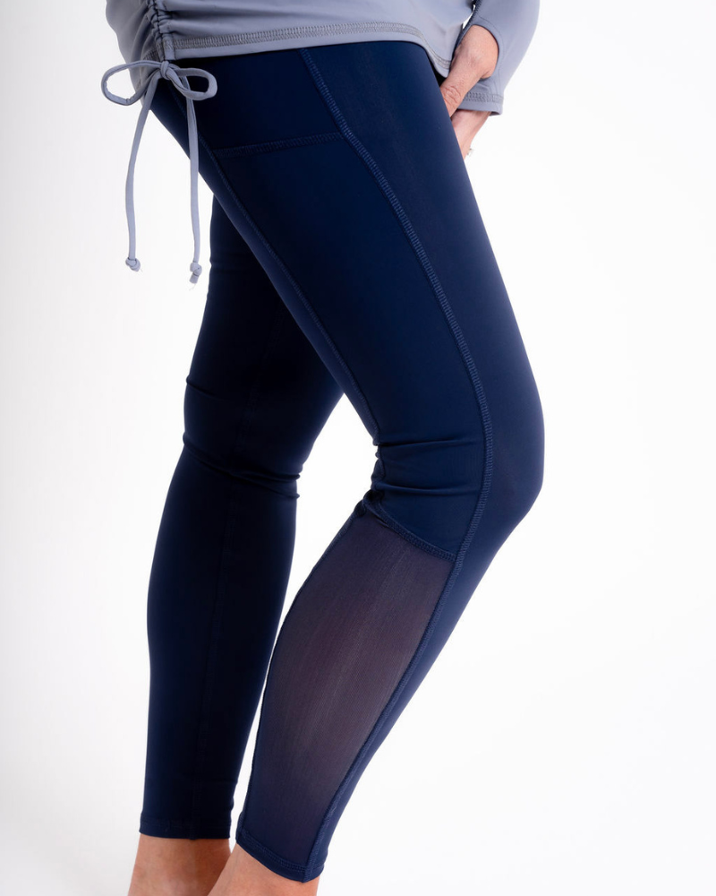 Dive In Swim Leggings Marine with Mesh