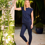 Dive In Swim Leggings Marine with Mesh