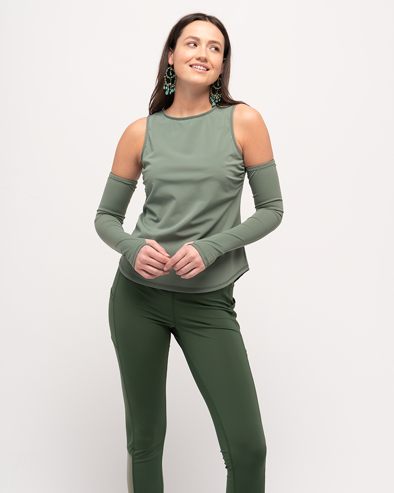 Go Deep Sun & Swim Tank with Built-in Bra - Seagrass - Line In The Sand Swim