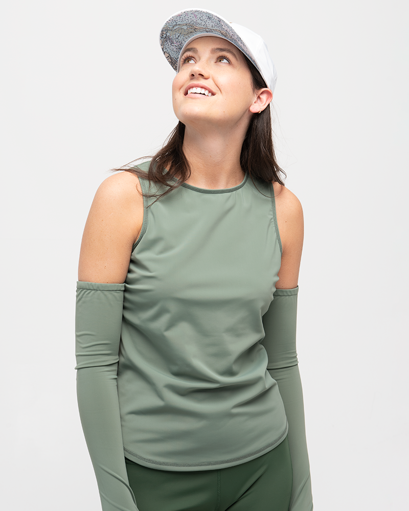 Go Deep Sun & Swim Tank with Built-in Bra - Seagrass - Line In The Sand Swim