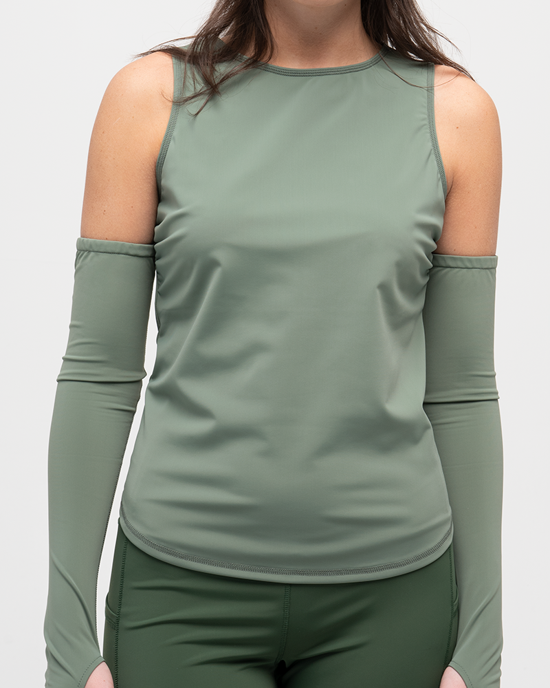 Go Deep Sun & Swim Tank with Built-in Bra - Seagrass - Line In The Sand Swim