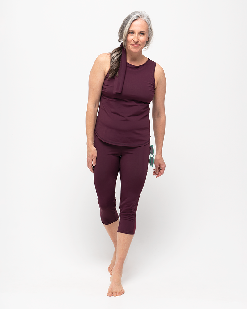 Jump In 3/4 Swim Leggings - Reflection with Mesh - Line In The Sand Swim