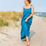 Pacific Linen Maxi Dress - Line In The Sand Swim