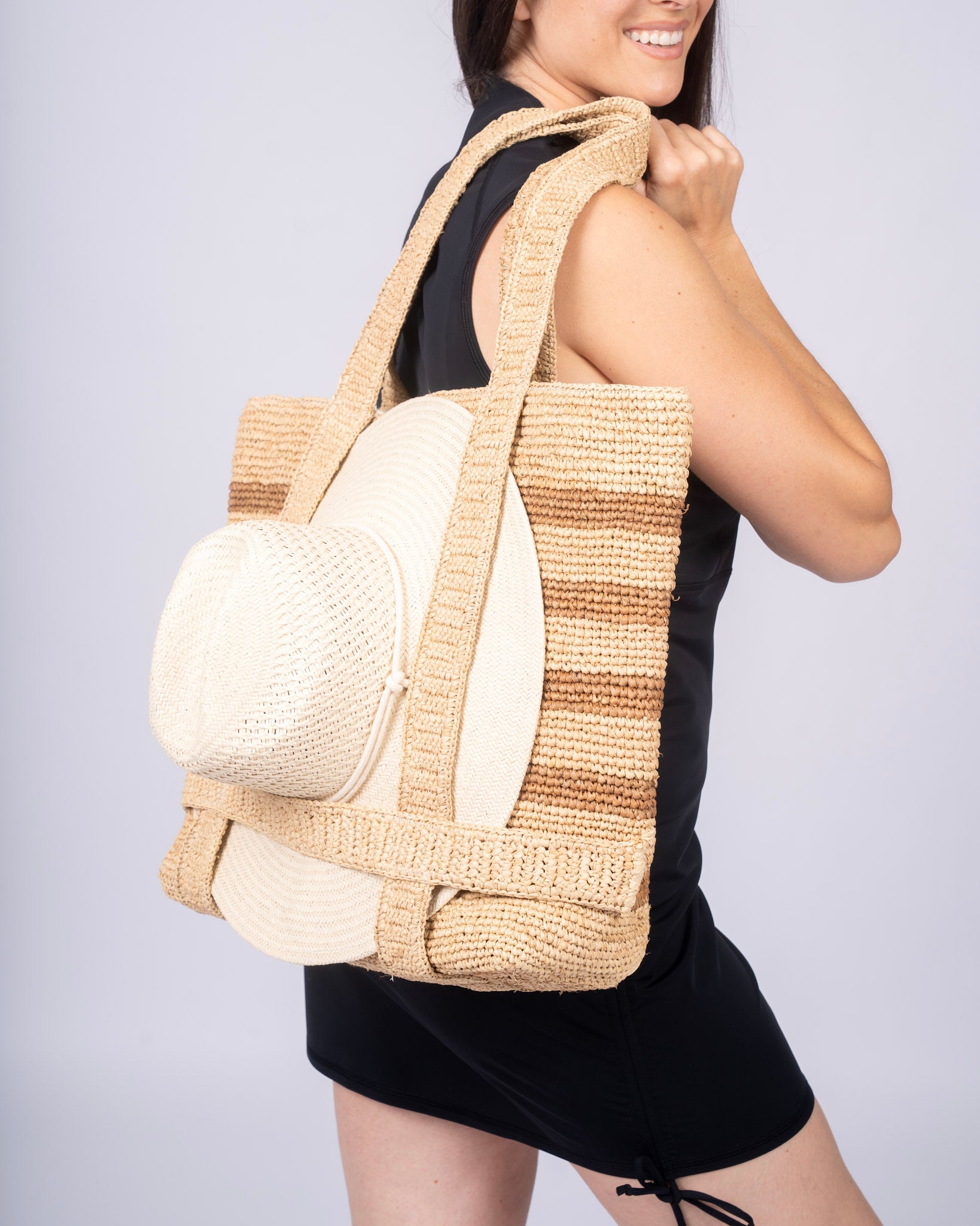 The Original Straw Traveler Bag - Line In The Sand Swim
