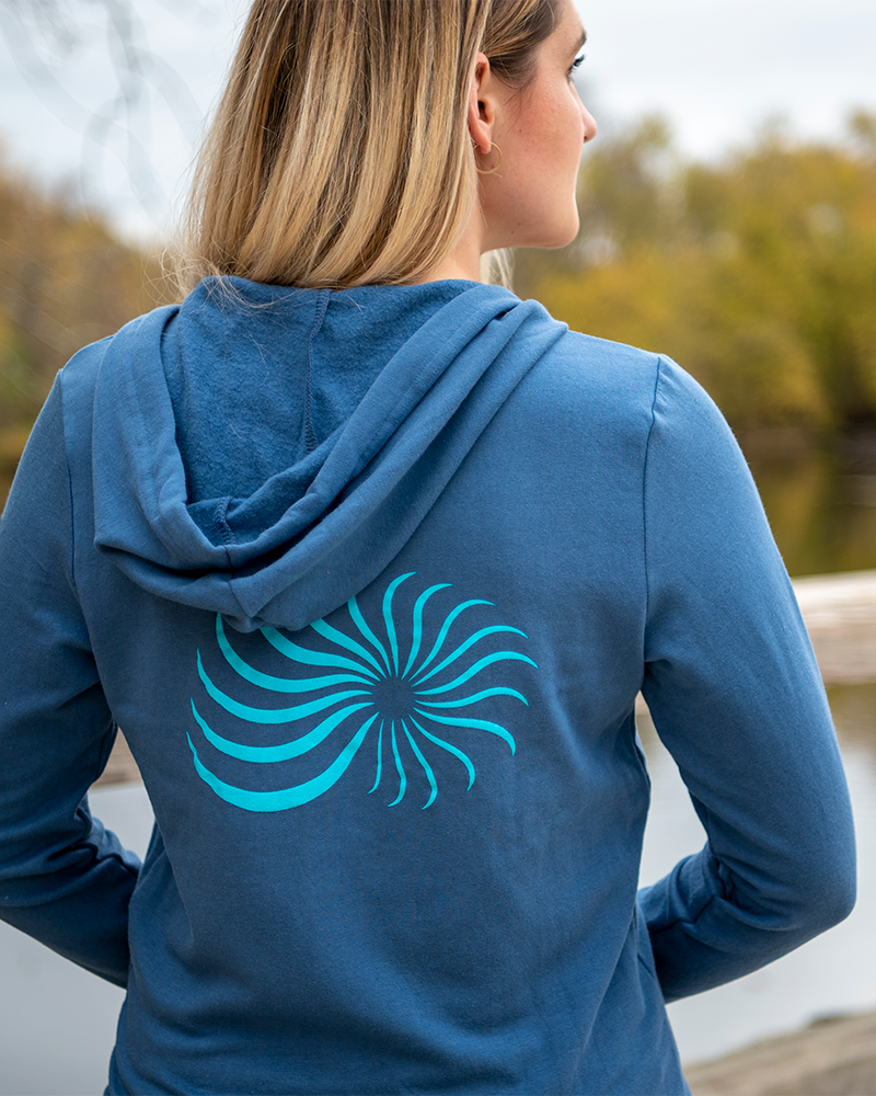 Afternoon Zip Hoodie Faded Navy