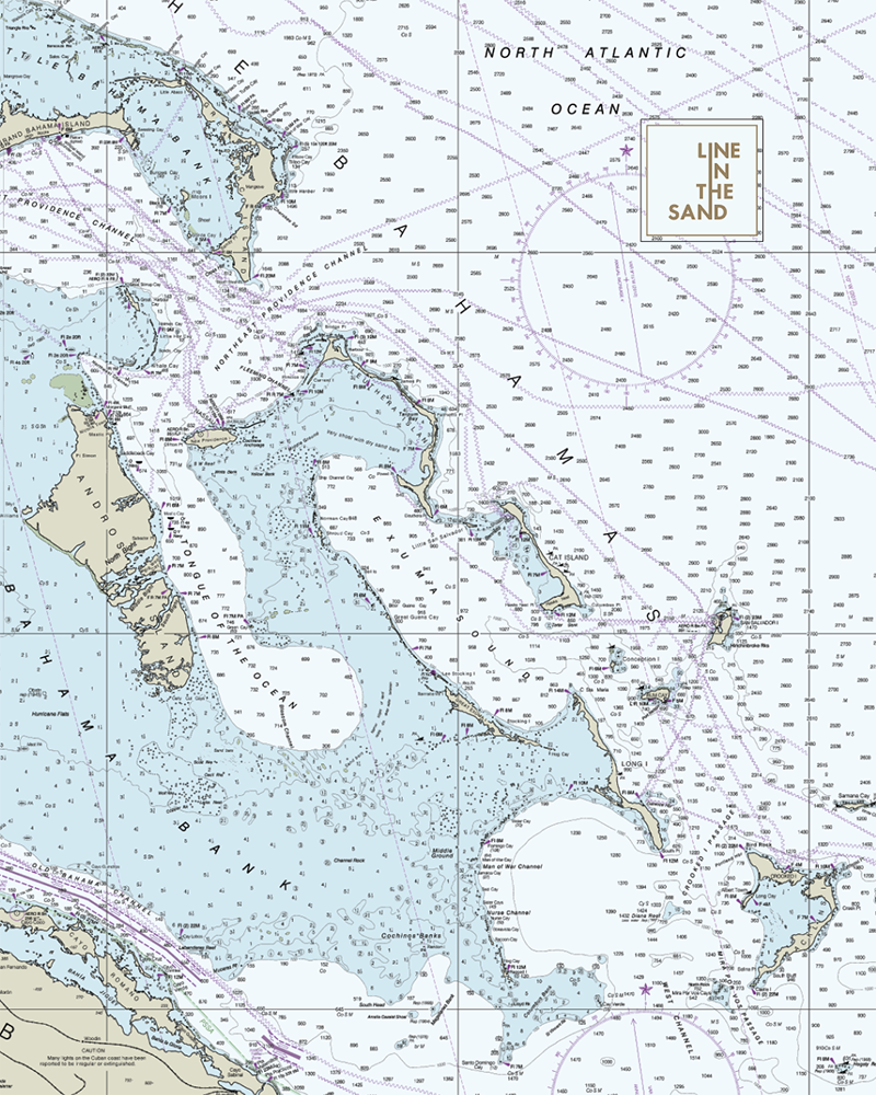 Nautical Chart Solar Gaiter - Line In The Sand Swim