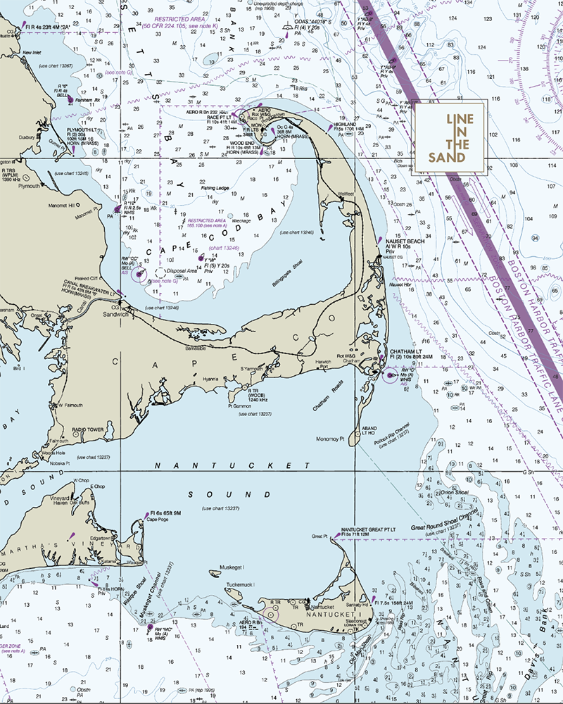 Nautical Chart Solar Gaiter - Line In The Sand Swim