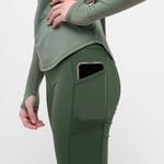 Dive In Swim Leggings Palmetto with Seagrass Mesh