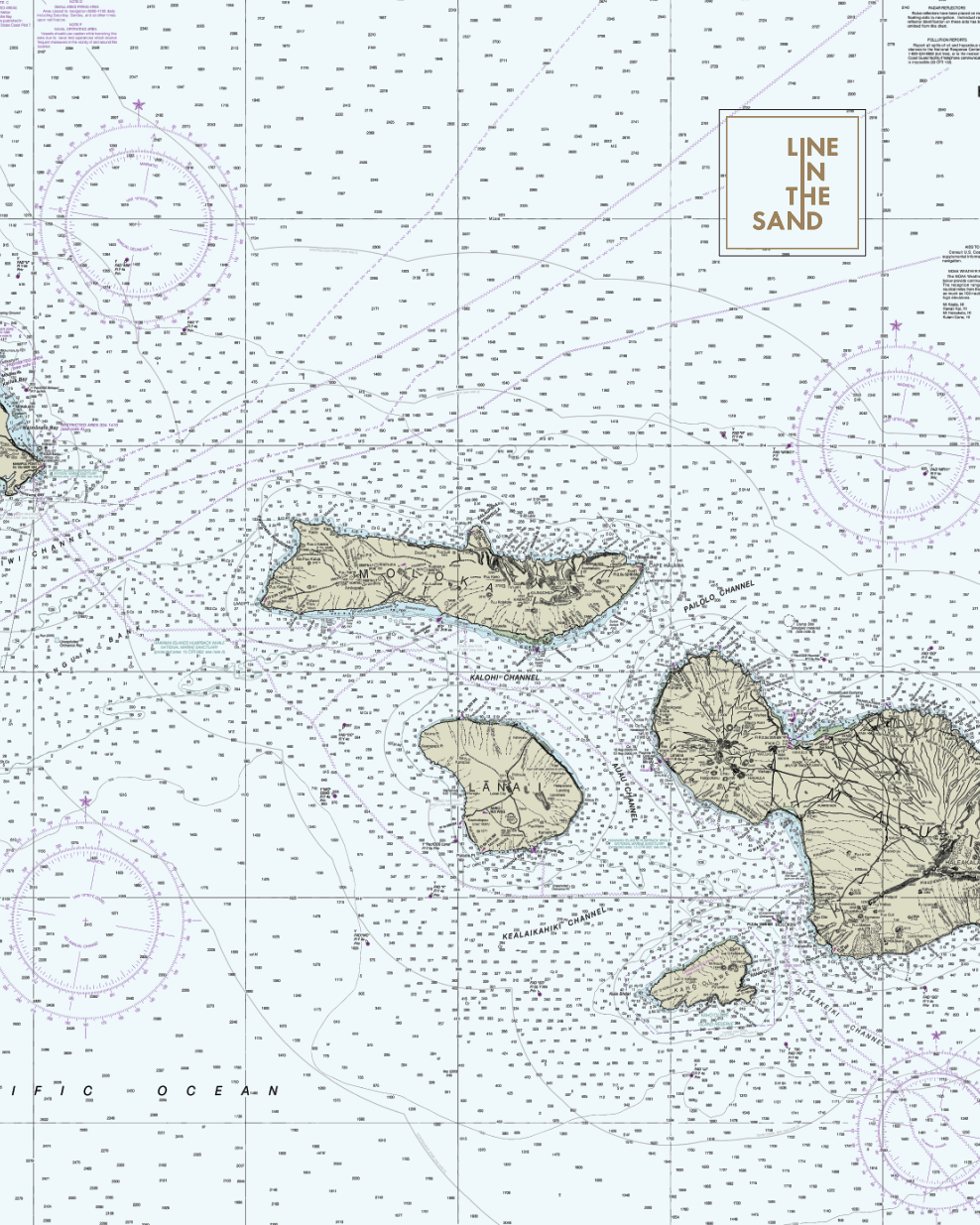 Nautical Chart Solar Gaiter - Line In The Sand Swim