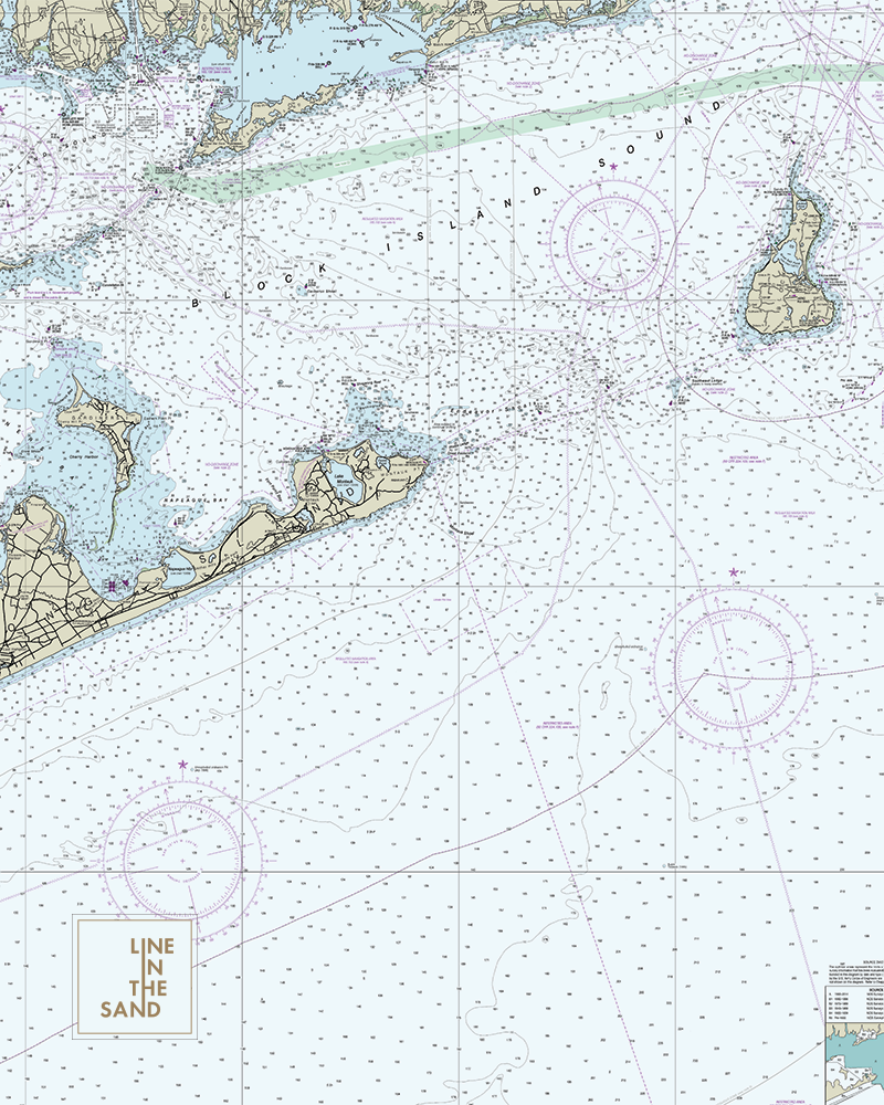 Nautical Chart Solar Gaiter - Line In The Sand Swim