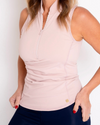 Get Soaked Sleeveless Swim Top with Built-in Bra - Conch
