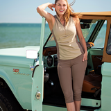 Get Soaked Sleeveless Swim Top with Built-in Bra - Driftwood with Grounded