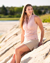 Get Soaked Sleeveless Swim Top with Built-in Bra - Conch
