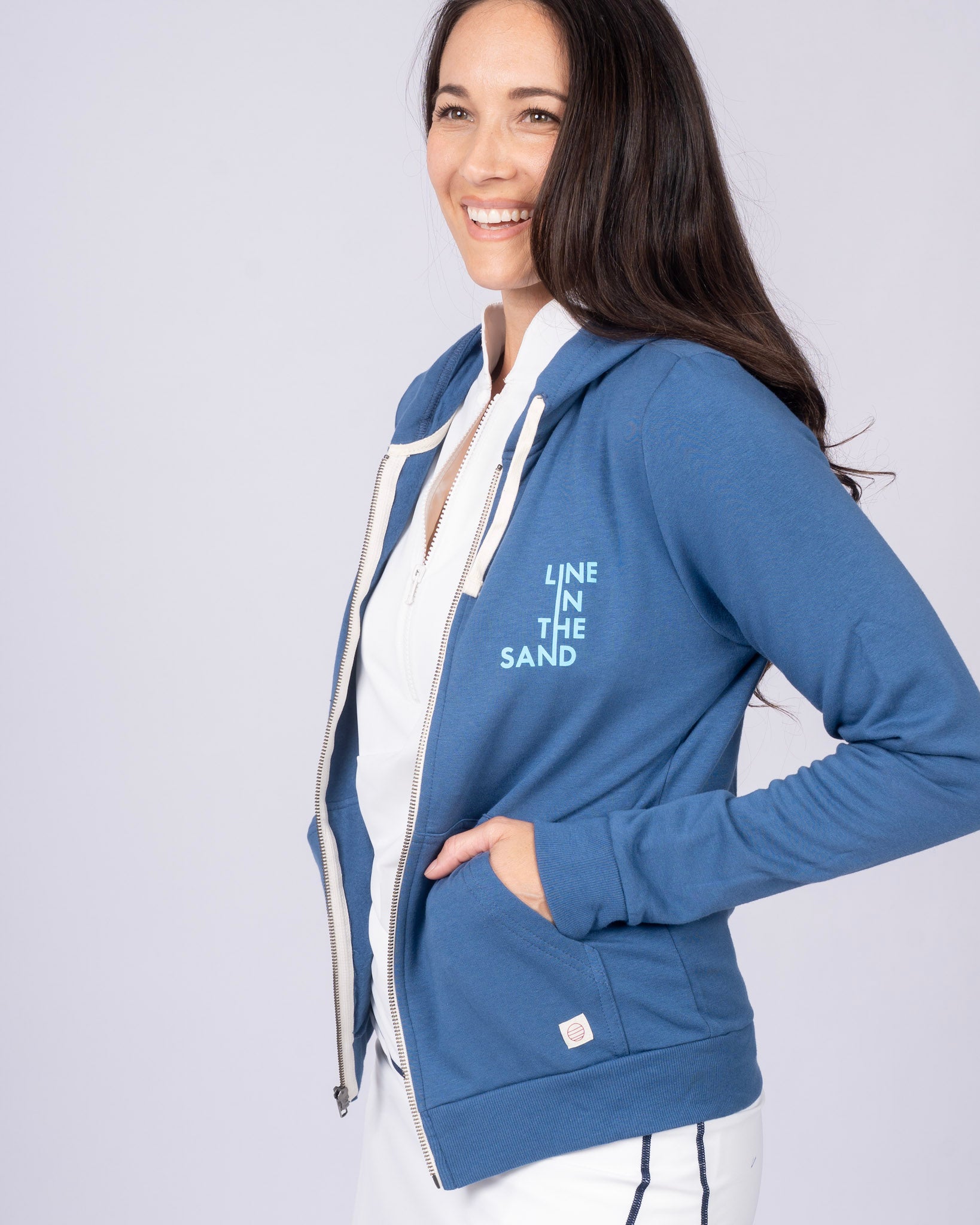 Afternoon Zip Hoodie Faded Navy