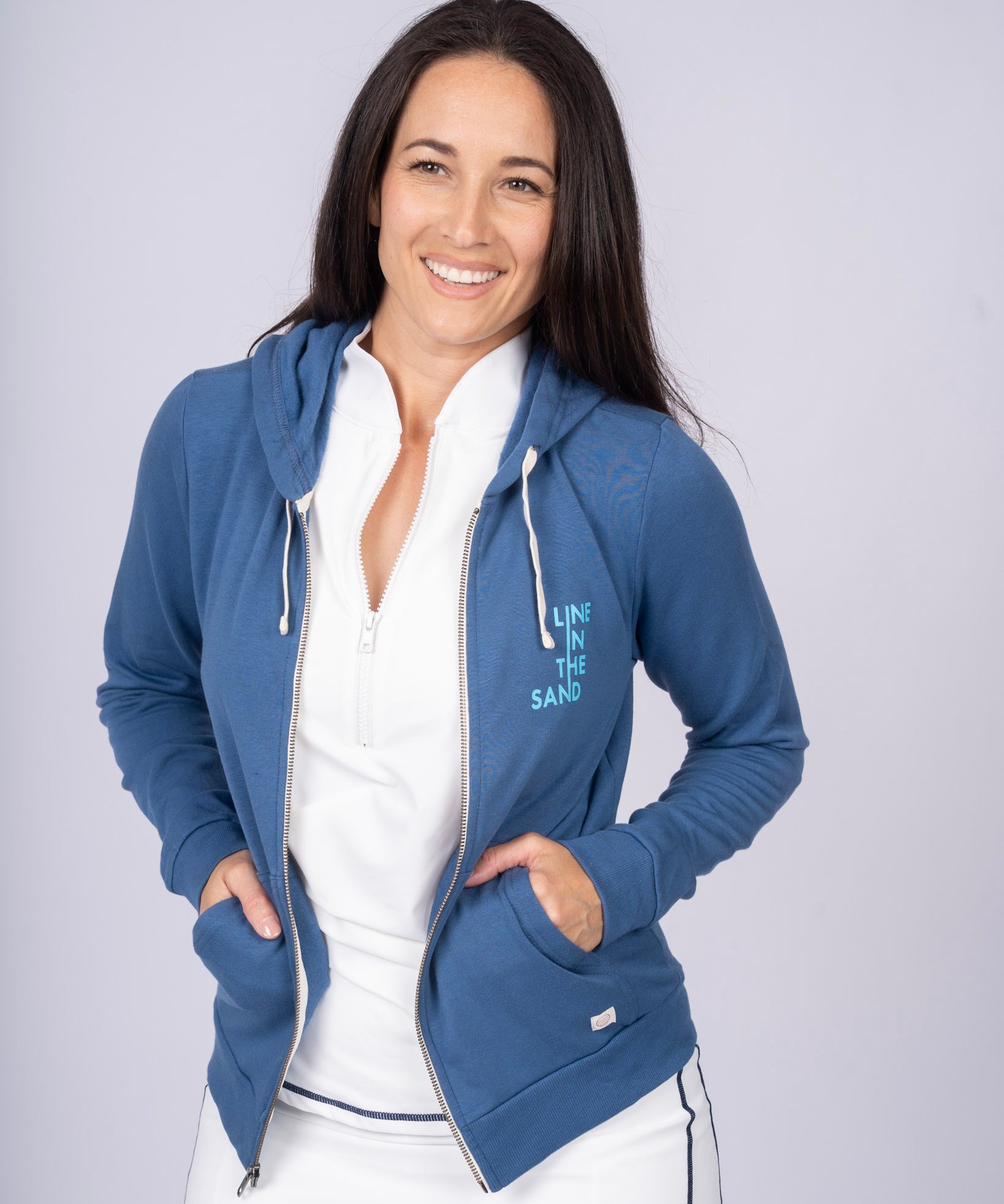 Afternoon Zip Hoodie Faded Navy