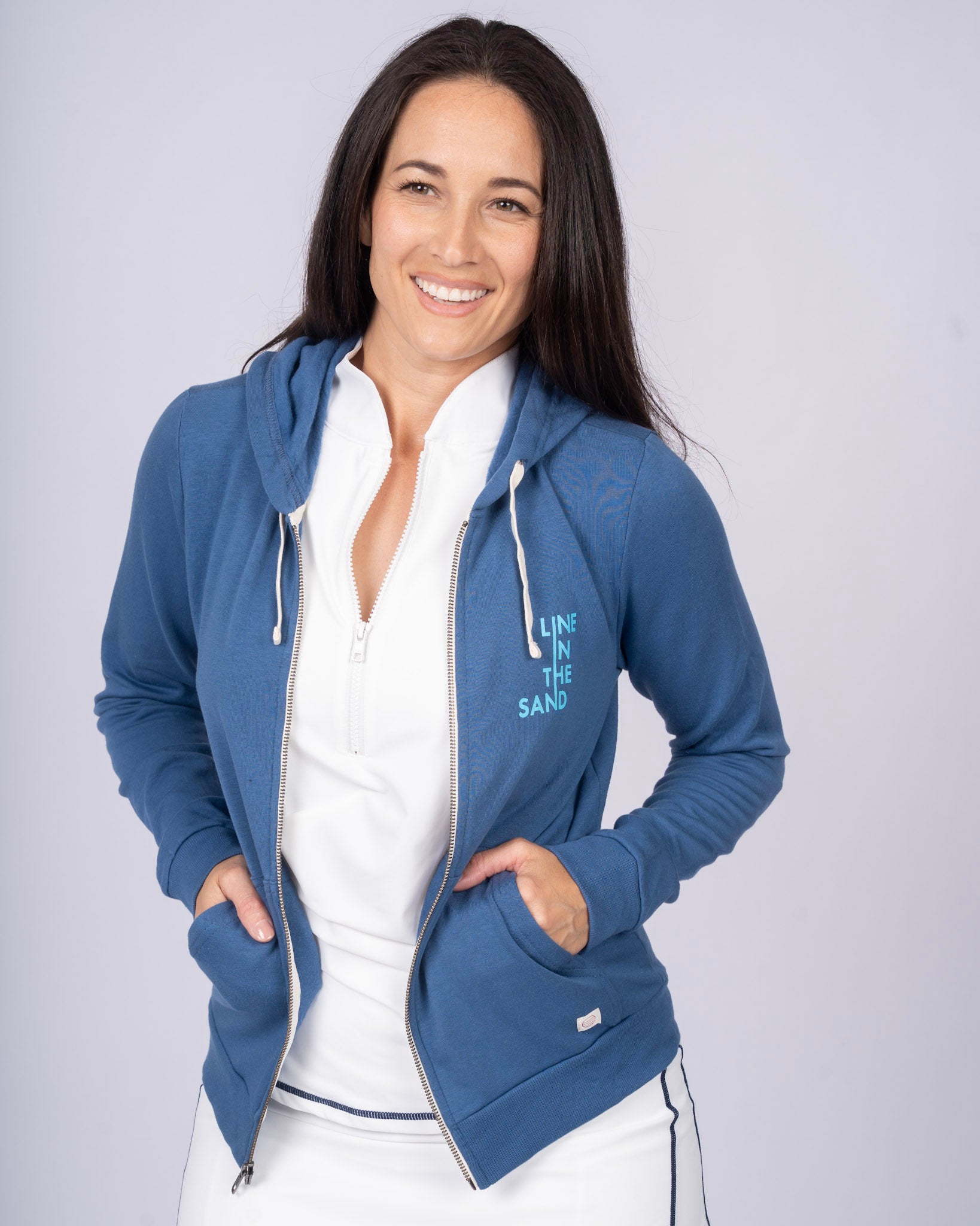 Afternoon Zip Hoodie Faded Navy