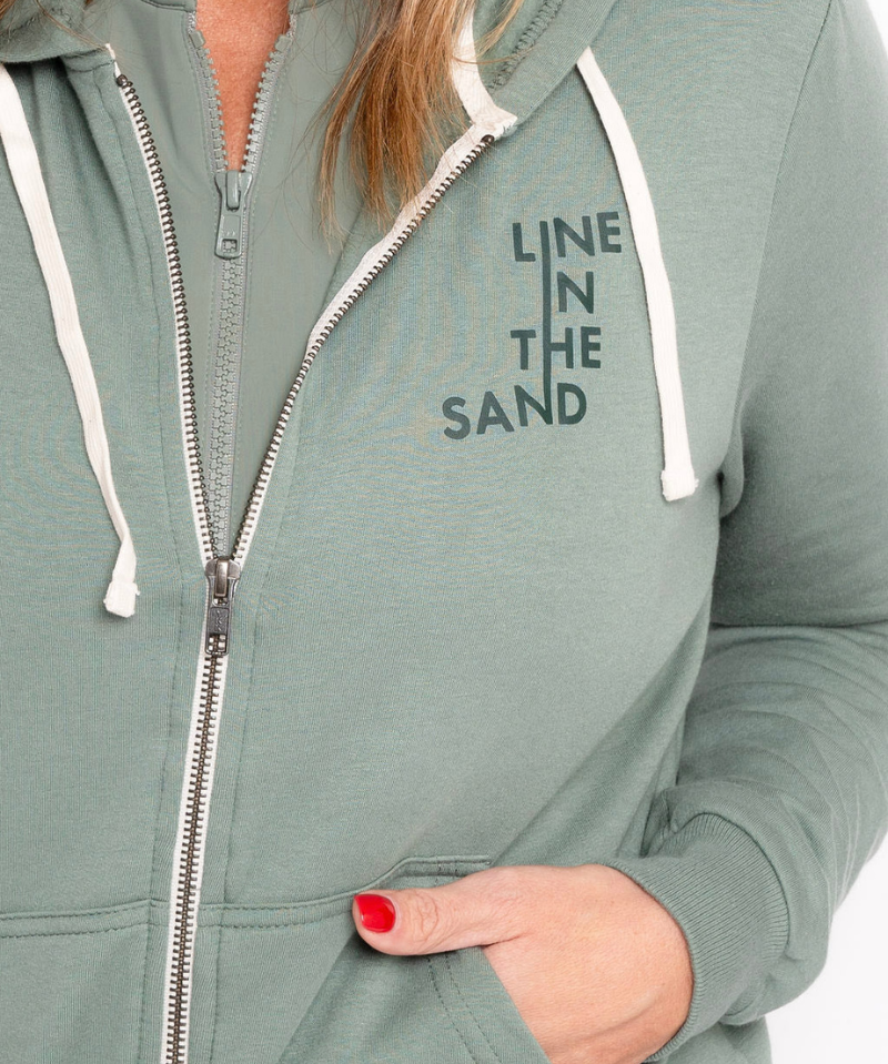 Afternoon Zip Hoodie Sage Green