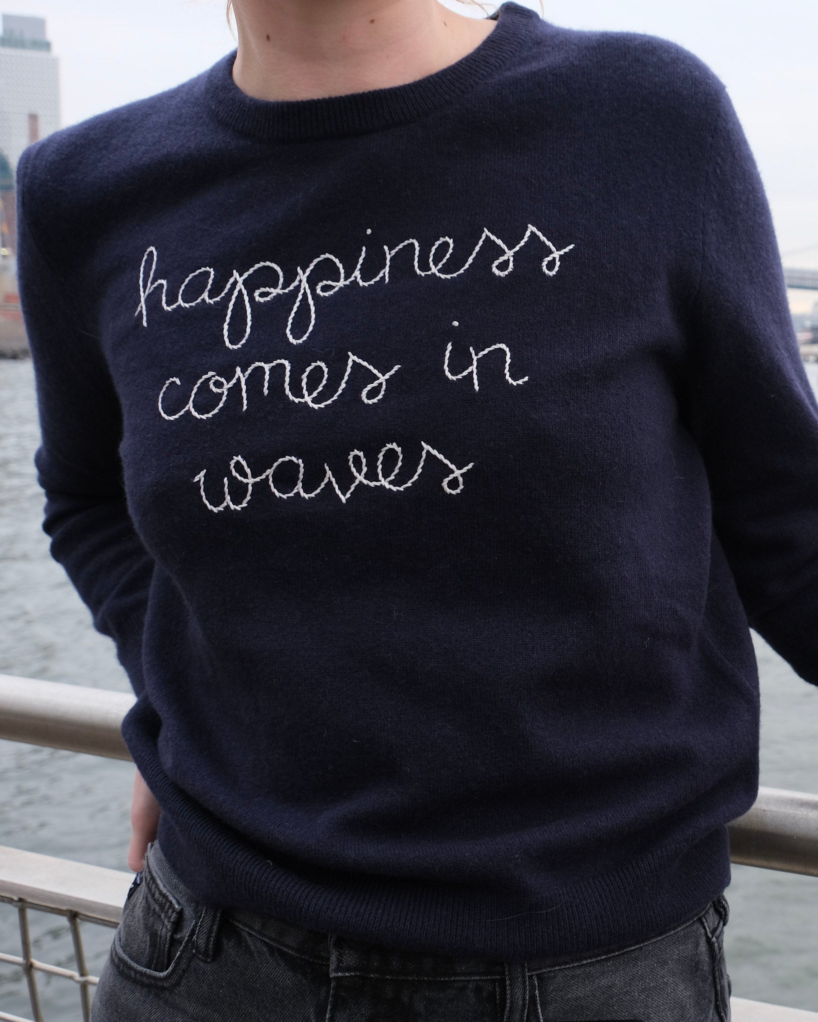 Happiness Comes in Waves Cashmere Sweater
