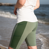 Leap In Swim & Bike Shorts - Palmetto with Seagrass