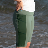 Leap In Swim & Bike Shorts - Palmetto with Seagrass