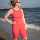 Leap In Swim & Bike Shorts - Coral