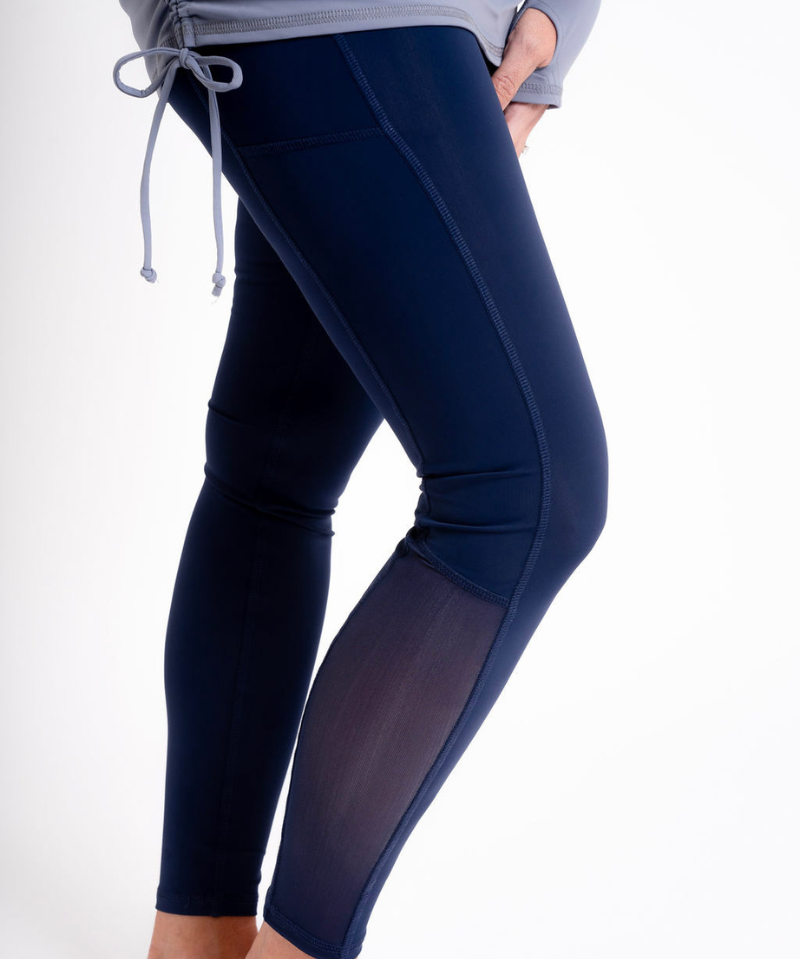 Dive In Swim Leggings Marine with Mesh