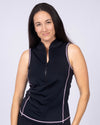 Get Soaked Sleeveless Swim Top with Built-in Bra Ink