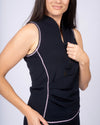 Get Soaked Sleeveless Swim Top with Built-in Bra Ink