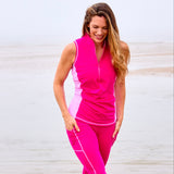 Jump In 3/4 Swim Leggings Flamingo