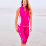 Jump In 3/4 Swim Leggings Flamingo