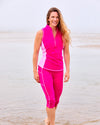 Jump In 3/4 Swim Leggings Flamingo