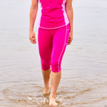 Jump In 3/4 Swim Leggings Flamingo