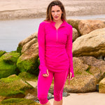 Jump In 3/4 Swim Leggings Flamingo