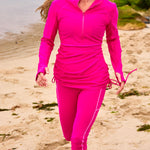 Jump In 3/4 Swim Leggings Flamingo