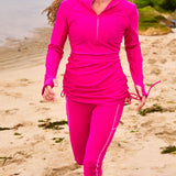 Jump In 3/4 Swim Leggings Flamingo