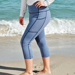 Jump In 3/4 Swim Leggings Fog