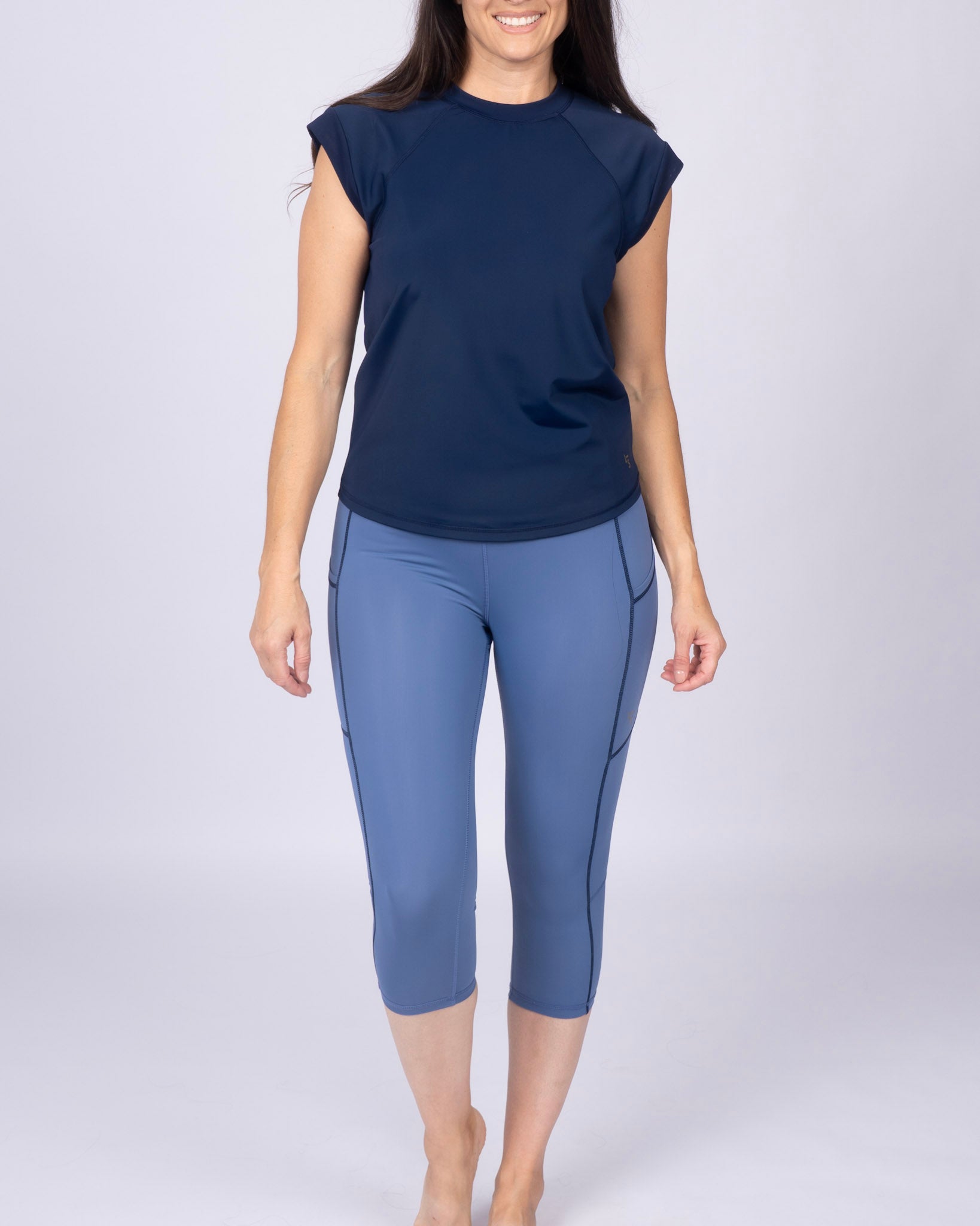 Jump In 3/4 Swim Leggings Fog