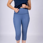 Jump In 3/4 Swim Leggings Fog