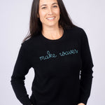 Make Waves Cashmere Sweater - Line In The Sand Swim