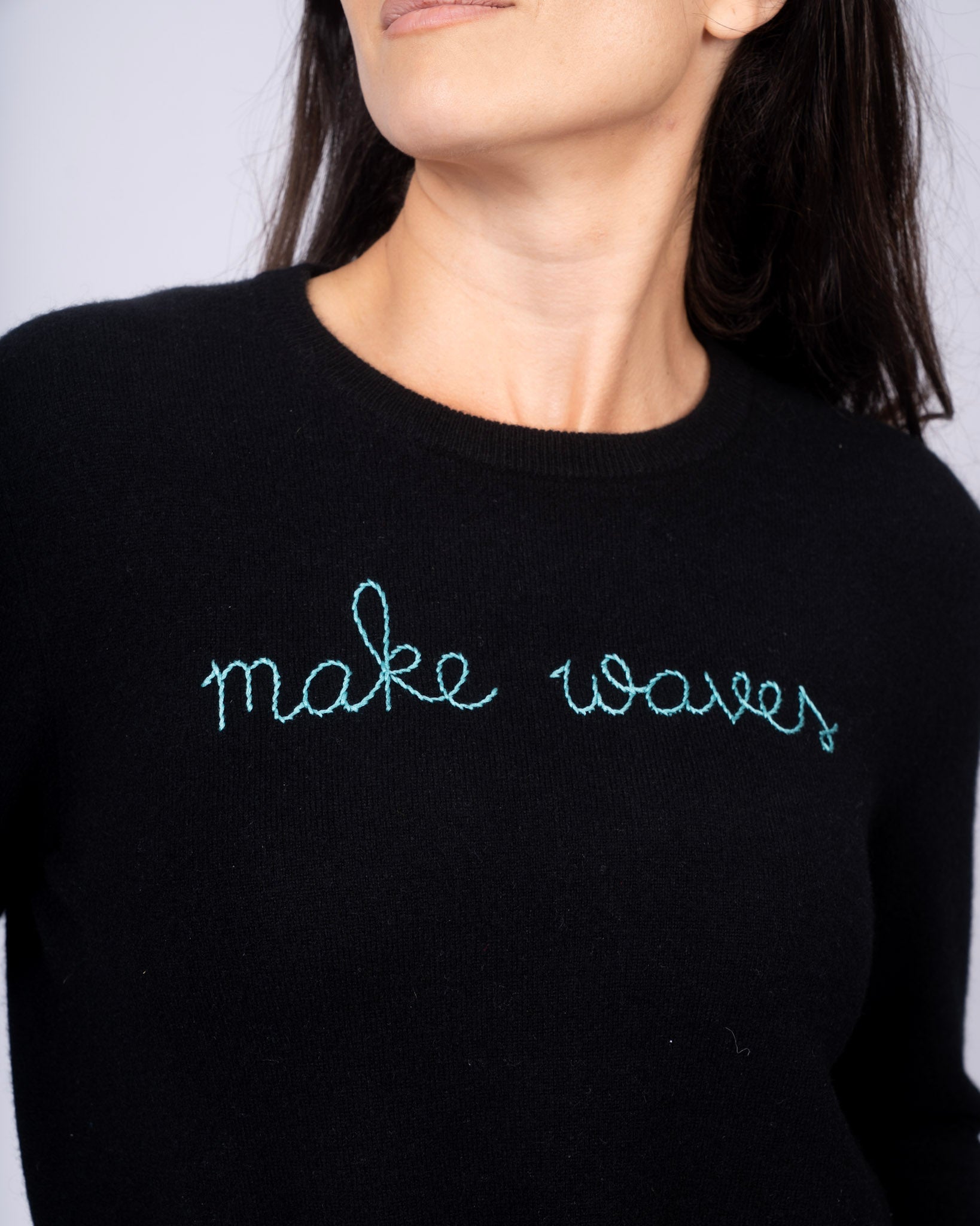Make Waves Cashmere Sweater - Line In The Sand Swim