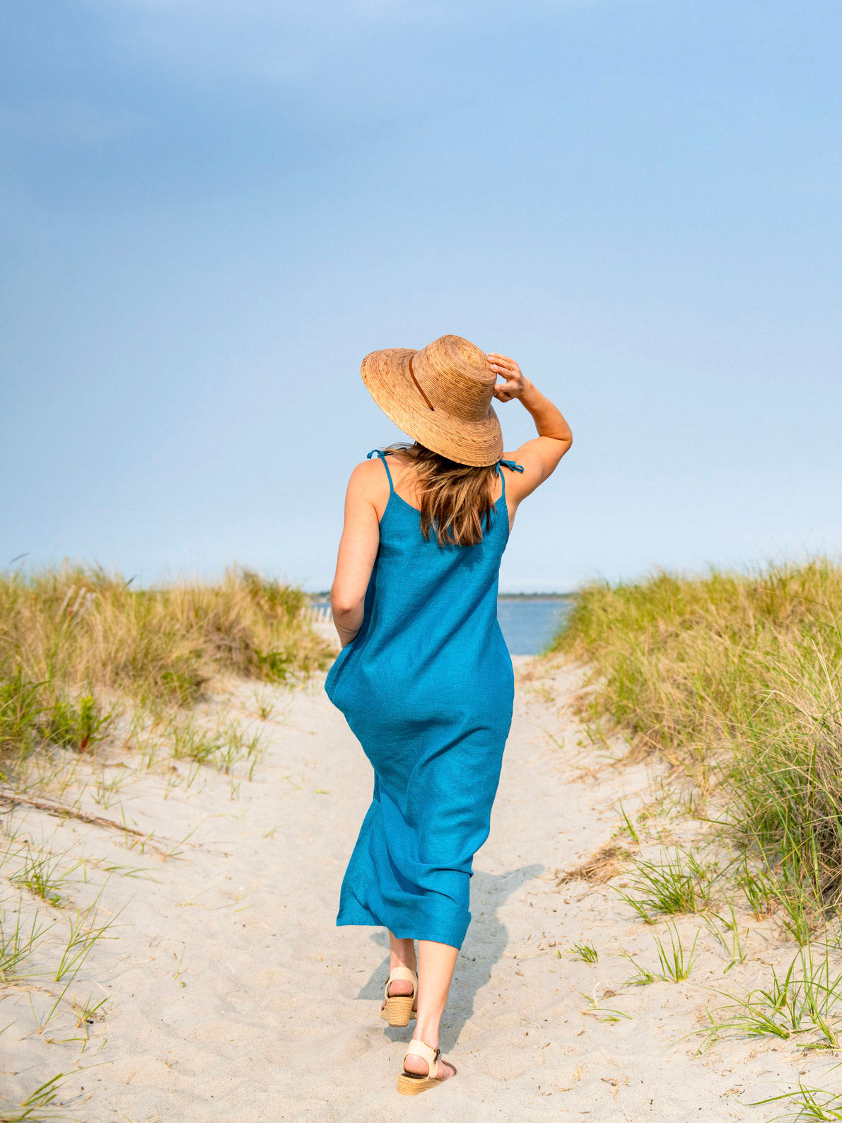Pacific Linen Maxi Dress M / Sea Blue Pacific Linen Maxi Dress M / Sea Blue