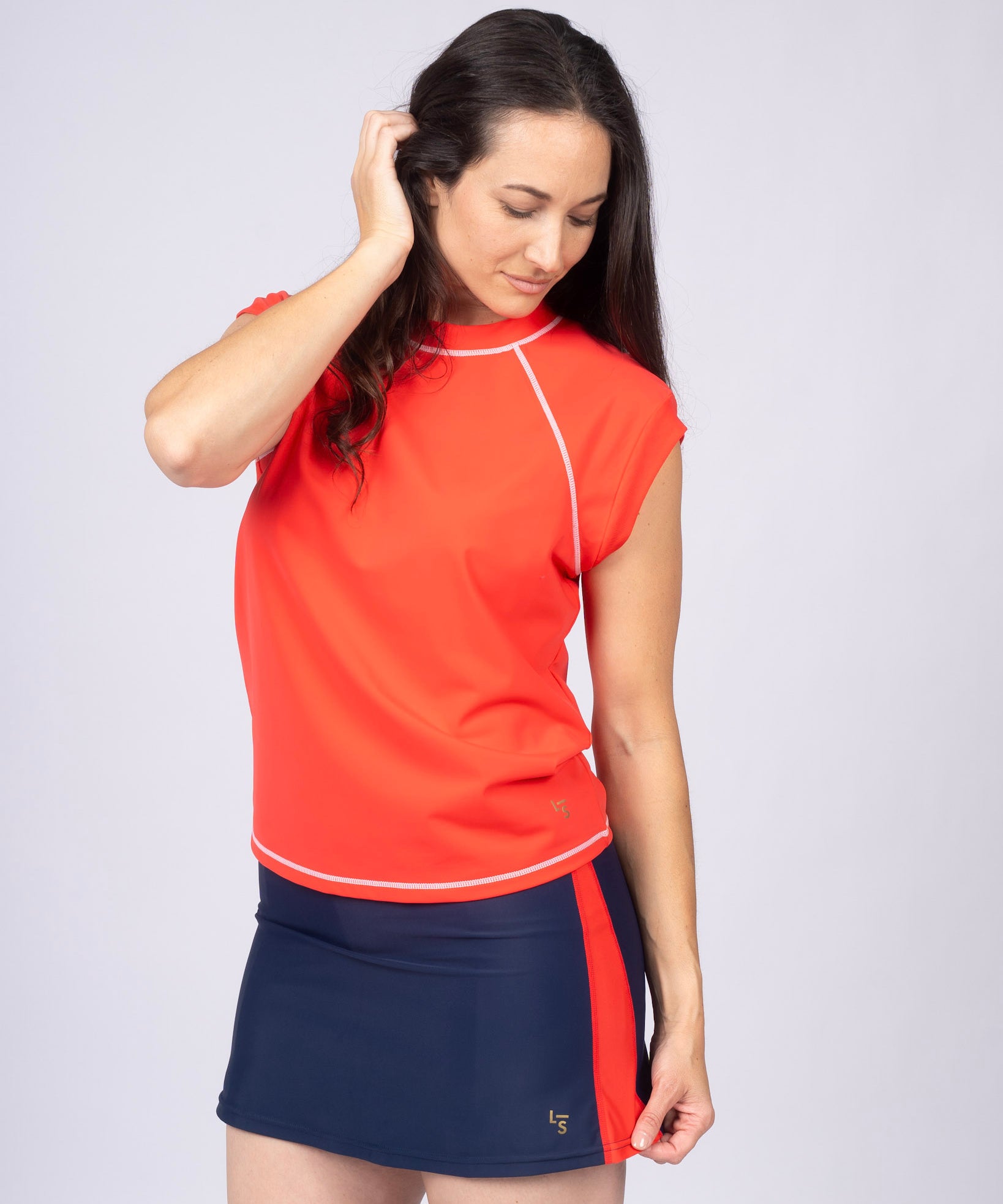 Swim & Sport Skort Marine with Sea Rose