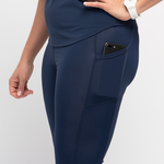 Jump In 3/4 Swim Leggings Marine with Mesh