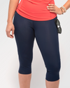 Jump In 3/4 Swim Leggings Marine with Mesh