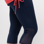 Jump In 3/4 Swim Leggings Marine with Mesh
