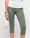 Jump In 3/4 Swim Leggings Seagrass with Mesh