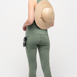 Jump In 3/4 Swim Leggings Seagrass with Mesh