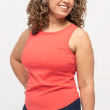 Go Deep Sun & Swim Tank with Built-in Bra - Coral